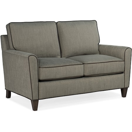 Transitional Loveseat with 8-Way Tie