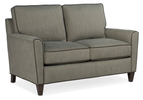 Transitional Loveseat with 8-Way Tie