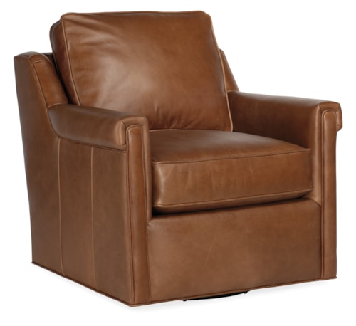 Transitional Swivel Chair with 8-Way Tie