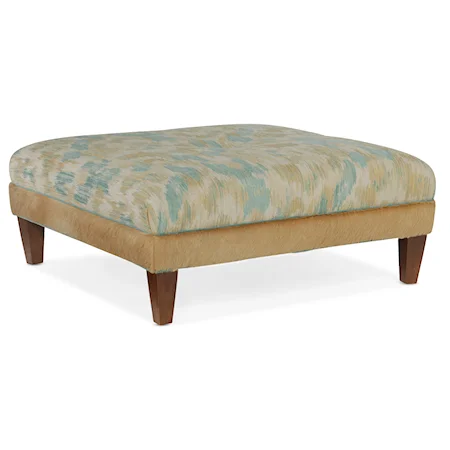 Transitional 42" Large Square Ottoman