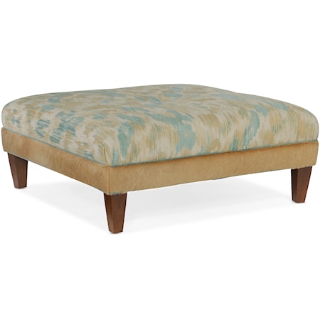 Transitional 42" Large Square Ottoman