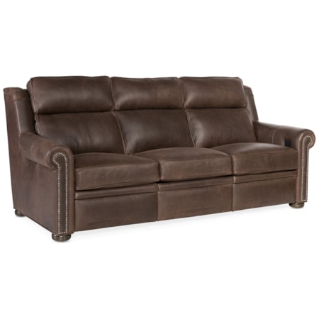 Reclining Sofa with Nailhead Trim