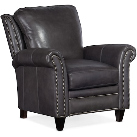 Traditional Push-Back Recliner with Rolled Arms