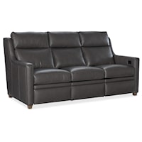 Transitional Hambrick Double Reclining Sofa