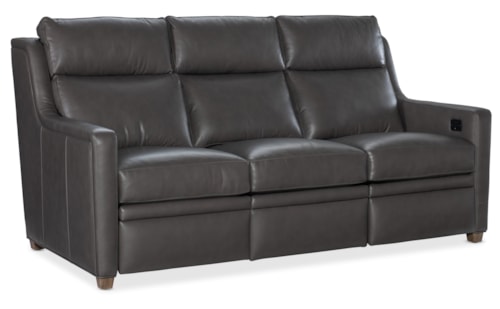 Transitional Hambrick Double Reclining Sofa