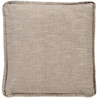 Transitional 20-Inch Square Pillow with Flange