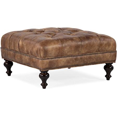Traditional Tufted Square Ottoman