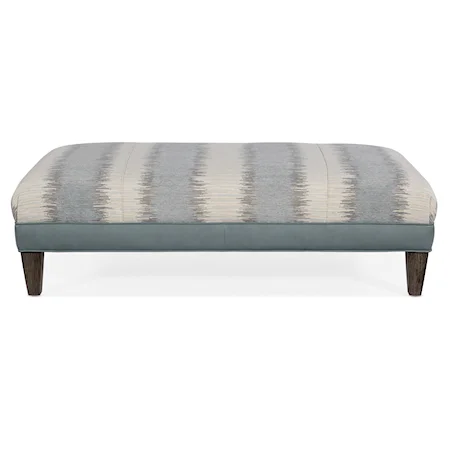 Transitional Extra Large Rectangular Cocktail Ottoman