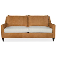 Transitional 2-Cushion Apartment Sofa with 8-Way Tie