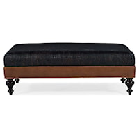 Transitional Rectangular Ottoman