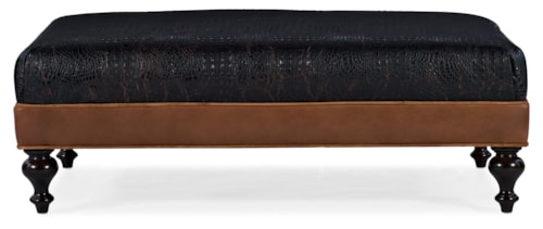 Transitional Rectangular Ottoman
