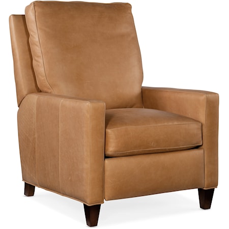 Transitional Leather Pushback Recliner