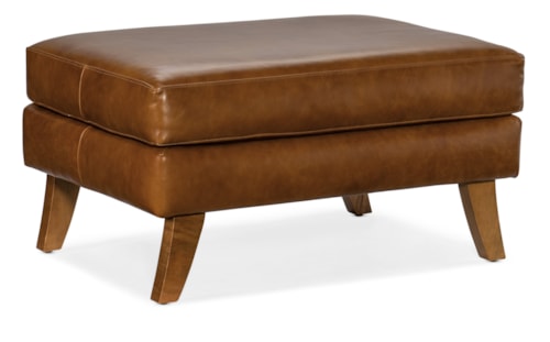 Contemporary Accent Ottoman with Flared Legs