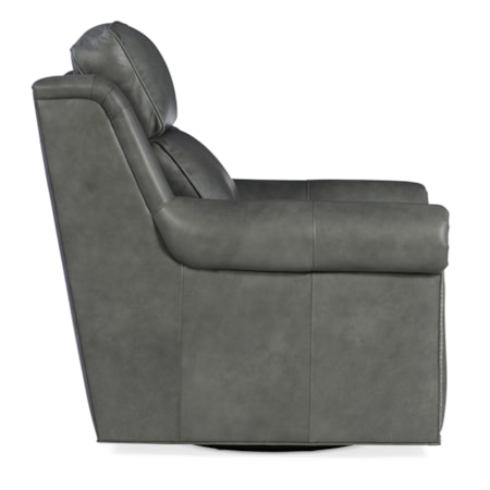 Swivel Chair with Nailhead Trim