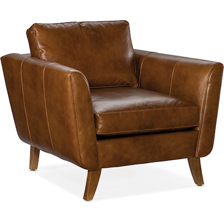 Contemporary Accent Chair with Flared Track Arms