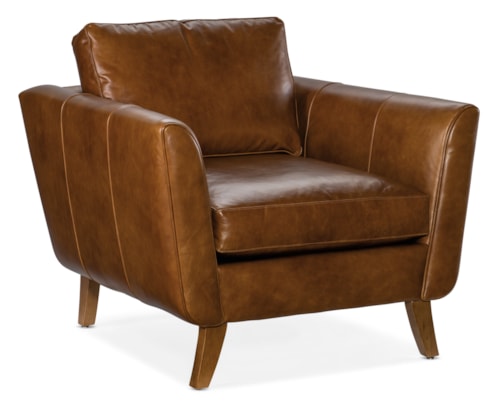Contemporary Accent Chair with Flared Track Arms