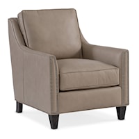 Transitional Stationary Chair with Nailhead Trim