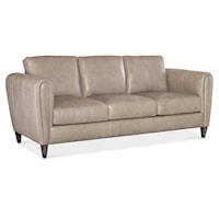 Transitional Stationary Sofa with Track Arms