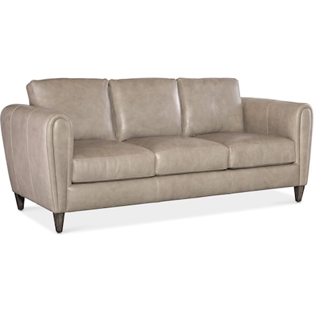 Transitional Stationary Sofa with Track Arms