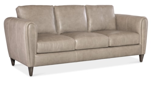 Transitional Stationary Sofa with Track Arms
