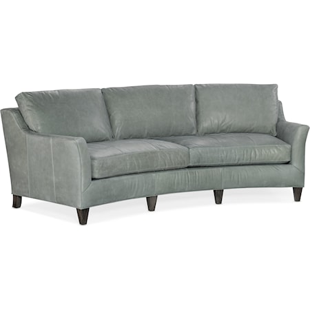 Contemporary Conversation Sofa with Flared Arms