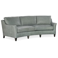 Contemporary Conversation Sofa with Flared Arms