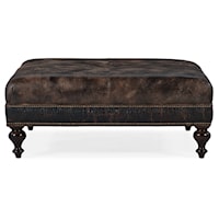 Transitional 42" Large Square Ottoman