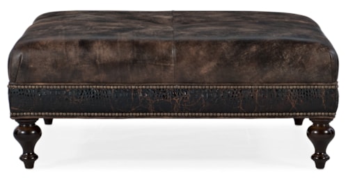 Transitional 42" Large Square Ottoman