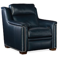 Transitional Power Recliner with Nailhead Trim