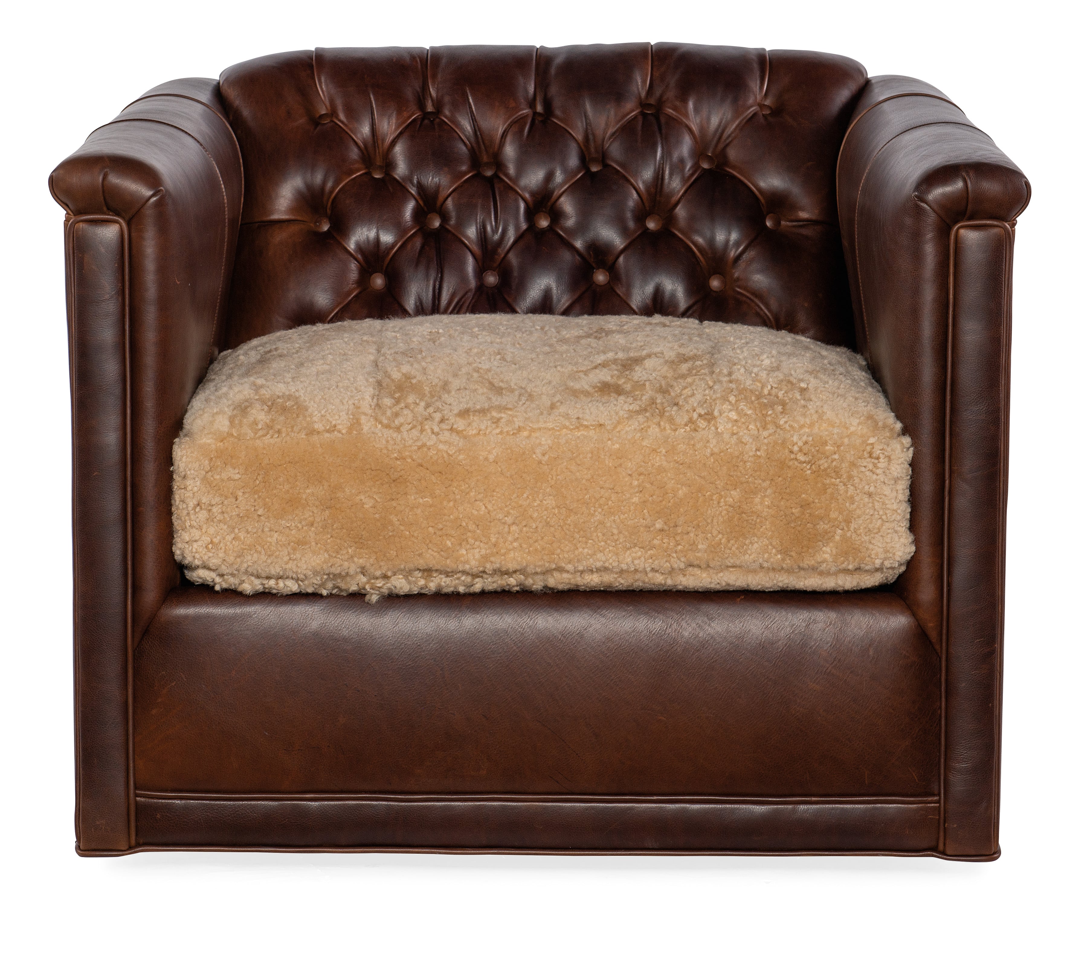 Swivel Tufted Chair 8-Way Tie