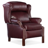Traditional Reclining Wing Chair with Nailhead Trim