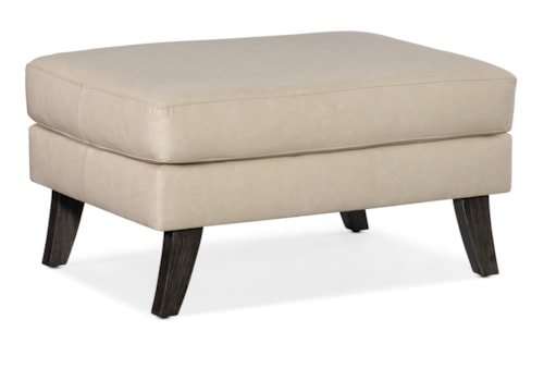 Contemporary Accent Ottoman with Flared Legs