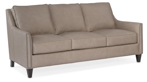 Transitional Stationary Sofa with Nailhead Trim