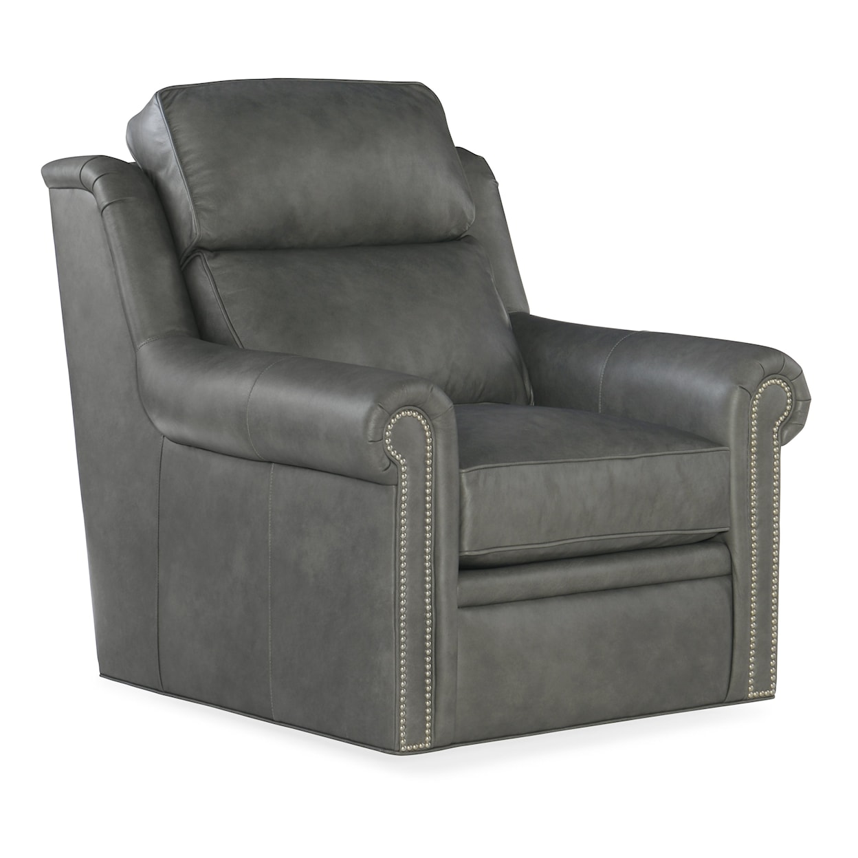 Bradington Young Reece-2 Swivel Chair with Nailhead Trim