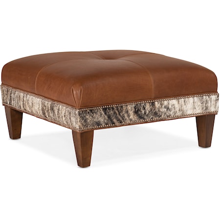Transitional Square Cocktail Ottoman