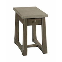 Transitional Chairside Table with Concrete Top