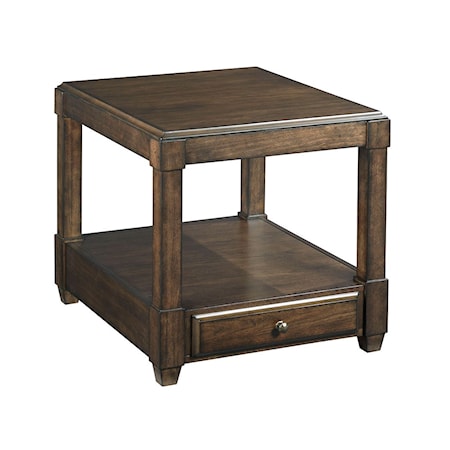 Rectangular Drawer End Table