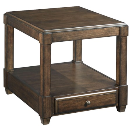 Rectangular Drawer End Table