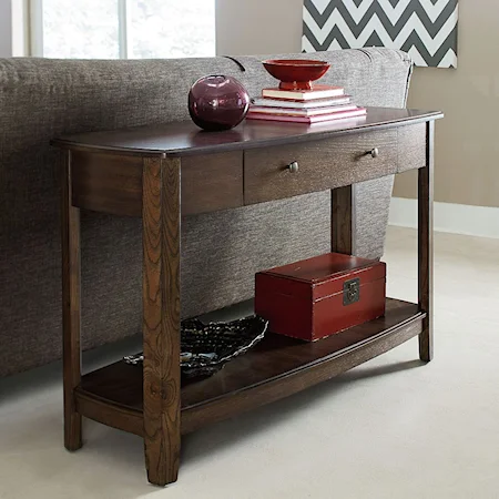 Transitional Sofa Table with Storage Drawer