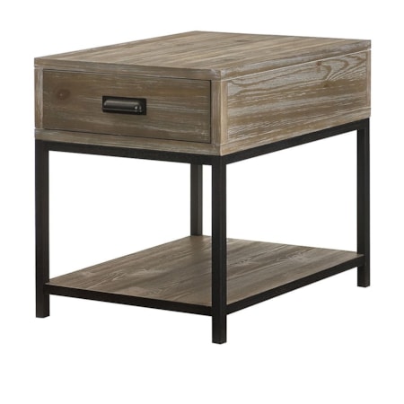 Rectangular Drawer End Table