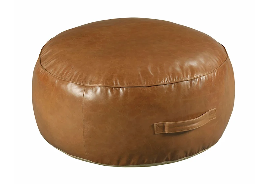 Hidden Treasures Round Pouf by Hammary at Stoney Creek Furniture 