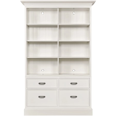Transitional Double Storage Bookcase