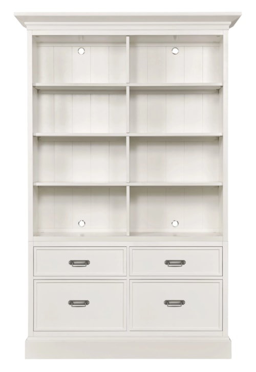 Transitional Double Storage Bookcase