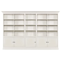 Transitional Quintuple Display Bookcase