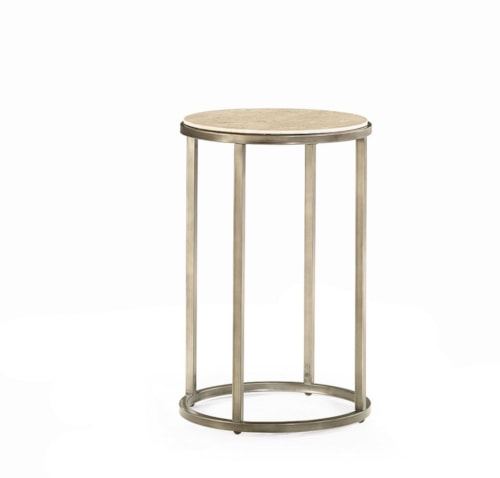 Round End Table with Bronze Finish