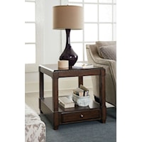 Rectangular End Table with Soft Close Drawer