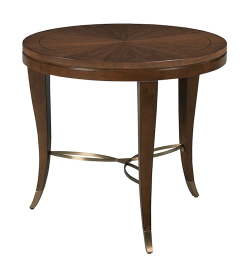 Transitional Lamp Table with Ornamental Base