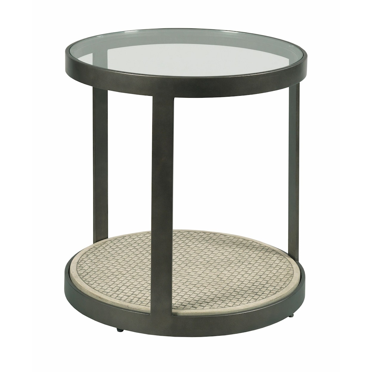 Hammary Hidden Treasures Concrete Round End Table