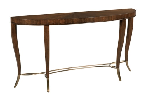 Transitional Console Table with Demilune Shape