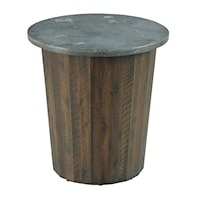 Rustic Round Spot Table with Bluestone Top